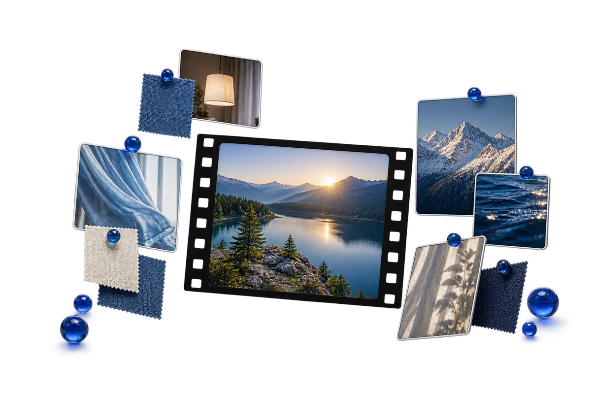 Reference images, videos and audio collected next to an editing prompt